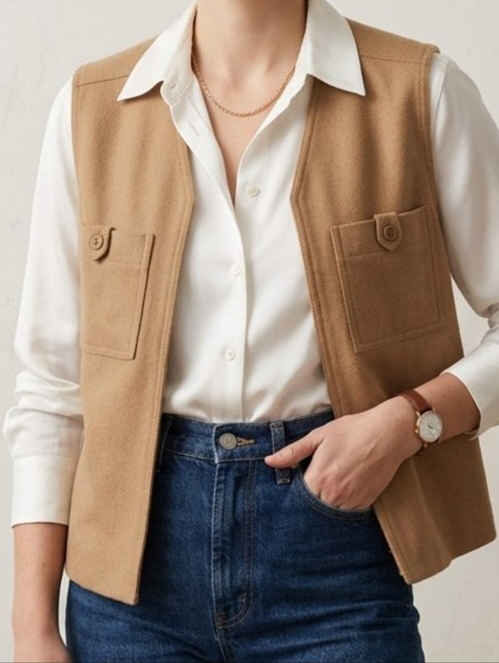 Vintage Ziza Tan Vest